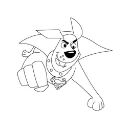 Krypto Superpee Free Coloring Page for Kids
