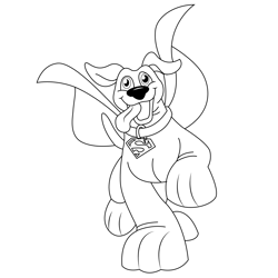 Krypto Walk Free Coloring Page for Kids