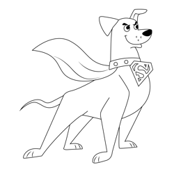 Krypto Free Coloring Page for Kids