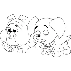 Little Krypto With Friend Free Coloring Page for Kids