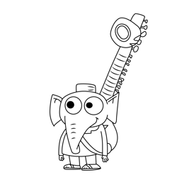 Gaja Let's Go Luna! Free Coloring Page for Kids