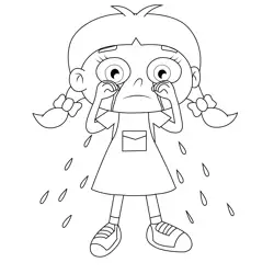 Giant Annie Starts Crying Free Coloring Page for Kids