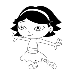 Giant June Dancing Free Coloring Page for Kids