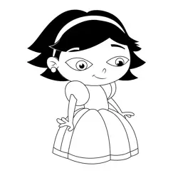 Giant Princess June Free Coloring Page for Kids