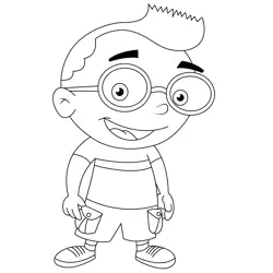 Leo Style Free Coloring Page for Kids