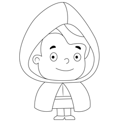 Little Red Riding Free Coloring Page for Kids