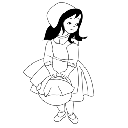 Nice Little Red Free Coloring Page for Kids