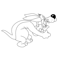 Angry Dog Free Coloring Page for Kids
