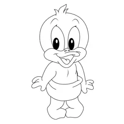 Baby Looney Tunes Free Coloring Page for Kids