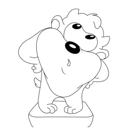 Baby Taz Free Coloring Page for Kids