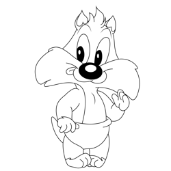 Baby Tunes Free Coloring Page for Kids