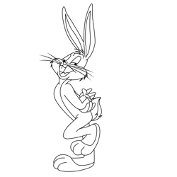 Bugs Bunny Free Coloring Page for Kids