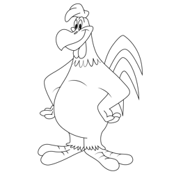Foghorn Leghorn Smile Free Coloring Page for Kids