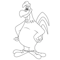 Foghorn Leghorn Smile Free Coloring Page for Kids