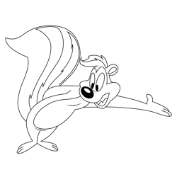 Looney Tunes Pepe Free Coloring Page for Kids