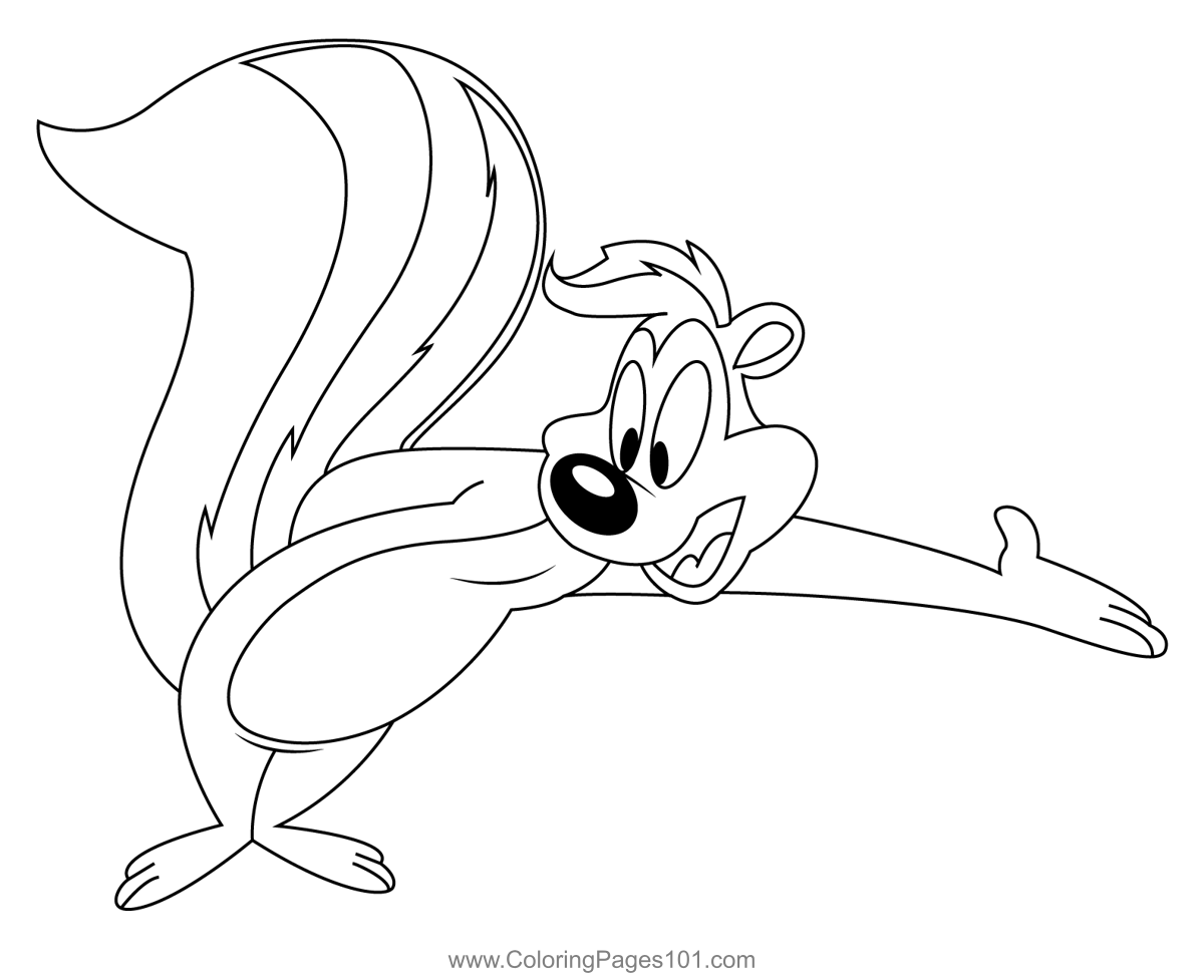 Looney Tunes Pepe Coloring Page for Kids Free Looney Tunes Printable