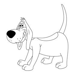 Smile Dog Free Coloring Page for Kids
