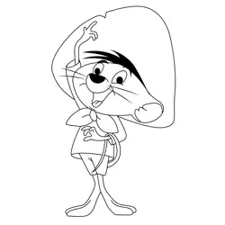 Speedy Gonzales Free Coloring Page for Kids