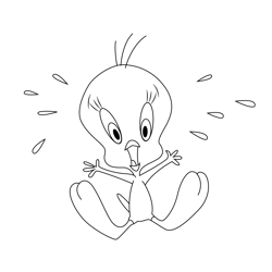 Tweety Pie Free Coloring Page for Kids