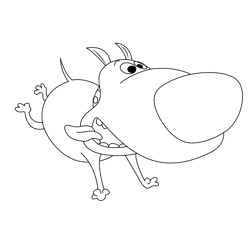 Dog Jump Free Coloring Page for Kids