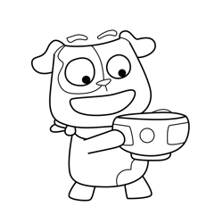 Bad Idea Puppy 2 Love Monster Free Coloring Page for Kids