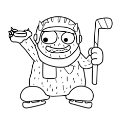 Love Monster 14 Free Coloring Page for Kids
