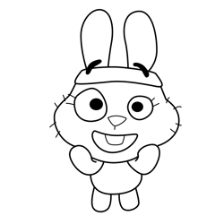 Tiniest Fluffiest Bunny 1 Love Monster Free Coloring Page for Kids