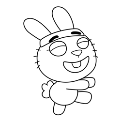 Tiniest Fluffiest Bunny 5 Love Monster Free Coloring Page for Kids