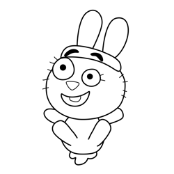 Tiniest Fluffiest Bunny 6 Love Monster Free Coloring Page for Kids