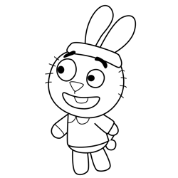 Tiniest Fluffiest Bunny 7 Love Monster Free Coloring Page for Kids