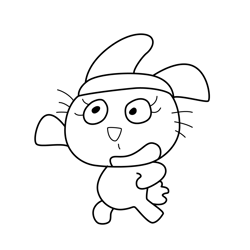Tiniest Fluffiest Bunny 8 Love Monster Free Coloring Page for Kids