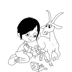 Animal Care Free Coloring Page for Kids