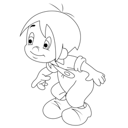 Marcelino Look Free Coloring Page for Kids