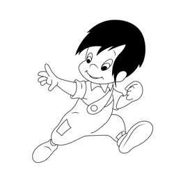 Marcelino Run Free Coloring Page for Kids