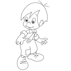 Marcelino Style Free Coloring Page for Kids