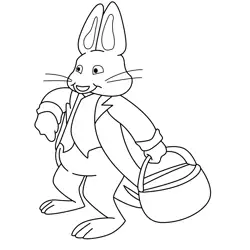 Easter Bunny Free Coloring Page for Kids