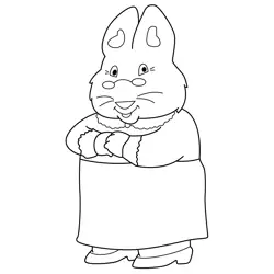 Grandma Bunny Free Coloring Page for Kids