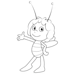 Bee Style Free Coloring Page for Kids