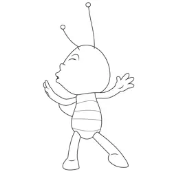 Call Maya Bee Free Coloring Page for Kids