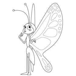 Classic Bee Free Coloring Page for Kids