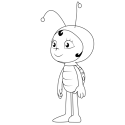 Little Bee Free Coloring Page for Kids