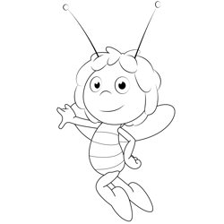 Maya The Bee Free Coloring Page for Kids
