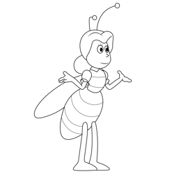 The Bee Free Coloring Page for Kids