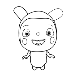 Messy 2 Messy Goes to OKIDO Free Coloring Page for Kids