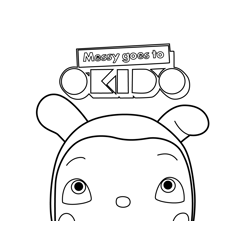 Messy 3 Messy Goes to OKIDO Free Coloring Page for Kids