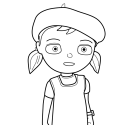 Zoe Messy Goes to OKIDO Free Coloring Page for Kids