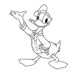 Donald Duck Free Coloring Page for Kids