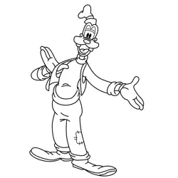 Goofy Free Coloring Page for Kids