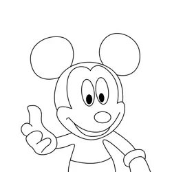 Mickey Mouse 2 Free Coloring Page for Kids