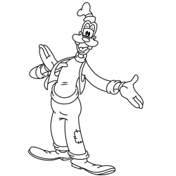 Goofy Mickey Mouse Funhouse Free Coloring Page for Kids